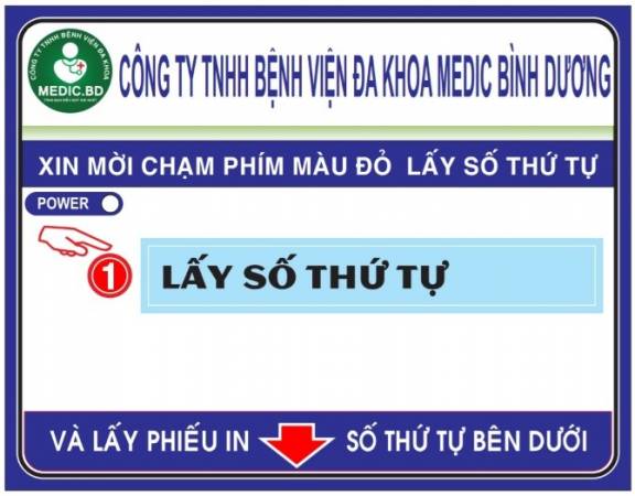VNC hoàn thiện sản xuất cung cấp máy in số thứ tự để bàn VNC PR1 tại BVĐK MEDIC - Bình Dương