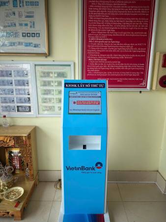 VNC Sản Xuất – Lắp Đặt Hệ Thống Xếp Hàng Tự Động Tại PGD Tân Phong – CN VietinBank Lai Châu