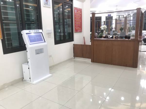 VNC QMS SOFT hoàn thiện sản xuất cung cấp lắp đặt hệ thống xếp hàng tự động cho bộ phận một cửa CATP Hải Phòng
