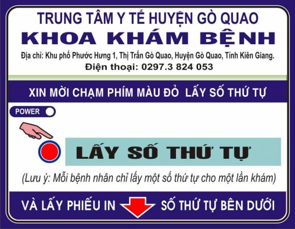 VNC hoàn thiện sản xuất, cung cấp máy in số thứ tự để bàn ký hiệu VNC PR1 cho TTYT huyện Gò Quao - Kiên Giang