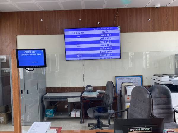 VNC hoàn thiện sản xuất, lắp đặt hệ thống xếp hàng tự động, hệ thống đánh giá mức độ hài lòng tại TTHCC Huyện Kim Sơn - Ninh Bình