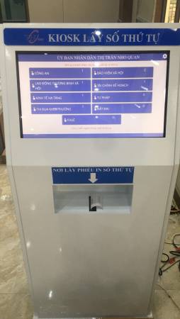 VNC QMS SOFT hoàn thiện sản xuất, cung cấp lắp đặt hệ thống xếp hàng tự động, Kiosk tra cứu thông tin tại bộ phận một cửa UBND huyện Nho Quan - tỉnh Ninh Bình