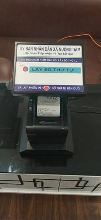 VNC hoàn thiện sản xuất máy in số thứ tự để bàn ký hiệu VNC PR 1 cho UBND xã Nuông Dặm - Hòa Bình