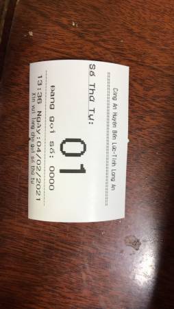 VNC hoàn thiện sản xuất 2 máy in số thứ tự để bàn VNC PR1 cho công an huyện Bến Lức - Long An