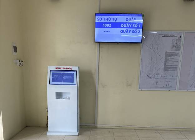 VNC QMS SOFT hoàn thiện sản xuất cung cấp lắp đặt hệ thống xếp hàng tự động, hệ thống đánh giá mức độ hài lòng tại bộ phận 1 cửa tại xã Đông Hà, UBND huyện Đan Phượng - Hà Nội