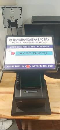 VNC hoàn thiện sản xuất máy in số thứ tự để bàn ký hiệu VNC PR 1 cho UBND xã Xào Báy - Hòa Bình