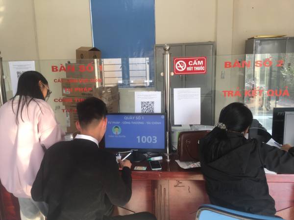 VNC QMS SOFT hoàn thiện sản xuất, cung cấp lắp đặt hệ thống xếp hàng tự động tại bộ phận một cửa xã Thượng Lan - huyện Việt Yên - Bắc Giang