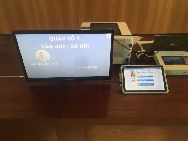 VNC QMS SOFT hoàn thiện sản xuất, cung cấp lắp đặt hệ thống xếp hàng tự động tại bộ phận một cửa xã Vân Trung - huyện Việt Yên - Bắc Giang