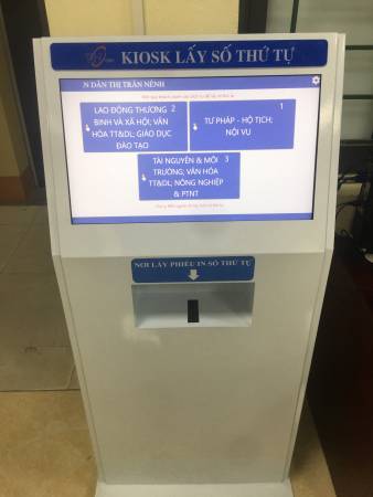 VNC QMS SOFT hoàn thiện sản xuất, cung cấp lắp đặt hệ thống xếp hàng tự động, hệ thống đánh giá mức độ hài lòng tại bộ phận một cửa thị trấn Nếnh - huyện Việt Yên - tỉnh Bắc Giang