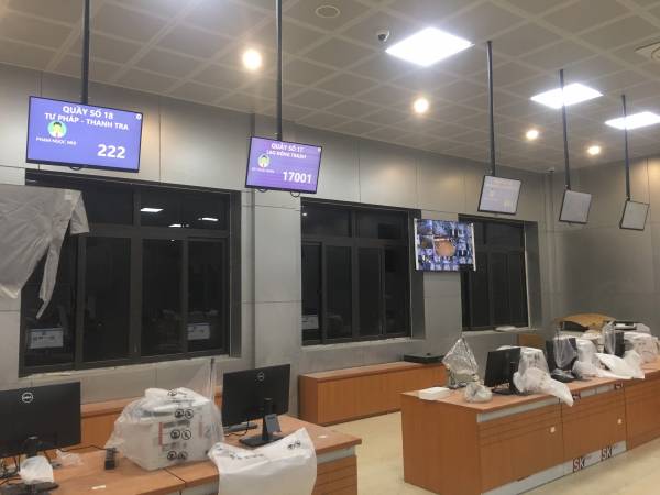 VNC QMS SOFT hoàn thiện sản xuất, cung cấp lắp đặt hệ thống xếp hàng tự động tại bộ phận một huyện Gia Viễn - tỉnh Ninh Bình