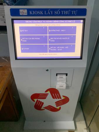 VNC QMS SOFT hoàn thiện sản xuất, cung cấp lắp đặt hệ thống xếp hàng tự động, kiosk tra cứu thông tin, hệ thống đánh giá mức độ hài lòng tại bộ phận một cửa UBND xã Phủ Lý - tỉnh Đồng Nai